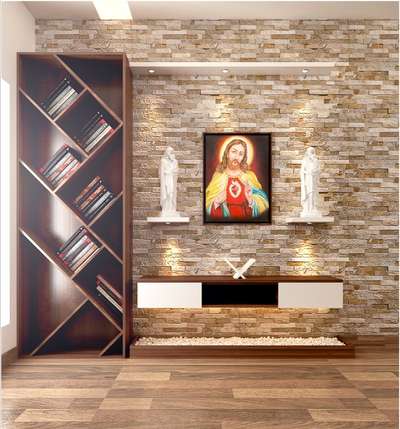 Storage, Prayer Room, Lighting Designs by Civil Engineer savio sony, Thrissur | Kolo