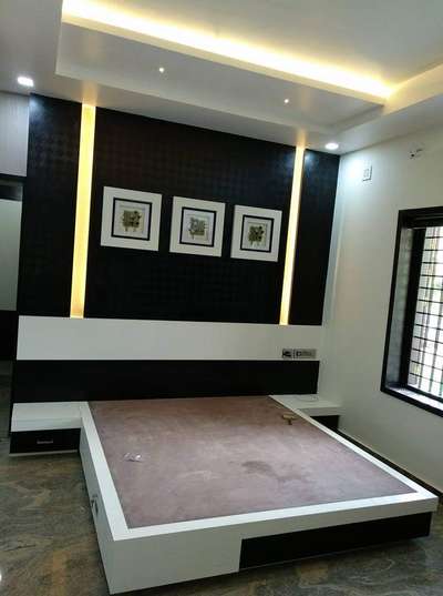 Bedroom, Furniture, Wall, Ceiling, Lighting Designs by Carpenter Irfan Saifl, Palakkad | Kolo