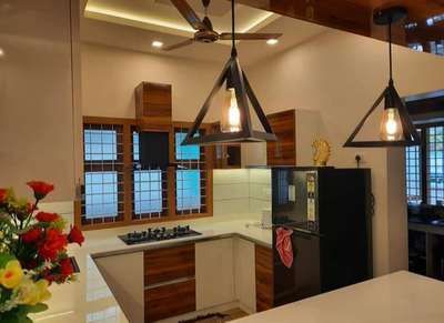 Kitchen, Lighting, Storage, Window, Home Decor Designs by Carpenter Ajeesh K S, Thrissur | Kolo
