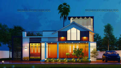Exterior, Lighting Designs by Architect neena  Manuel, Kottayam | Kolo