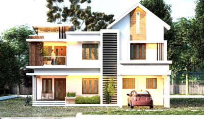 Exterior Designs by Civil Engineer Circle  Foundations , Alappuzha | Kolo