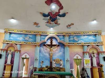 Ceiling, Prayer Room, Lighting, Storage, Wall Designs by Service Provider Sunoj Kuriyakose, Thiruvananthapuram | Kolo