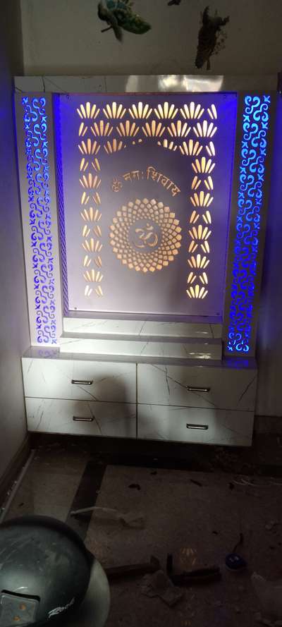 Prayer Room, Storage Designs by Carpenter Mustkim Mustkim, Jaipur | Kolo