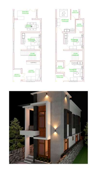Exterior, Plans Designs by Civil Engineer Ashif Ali, Kozhikode | Kolo