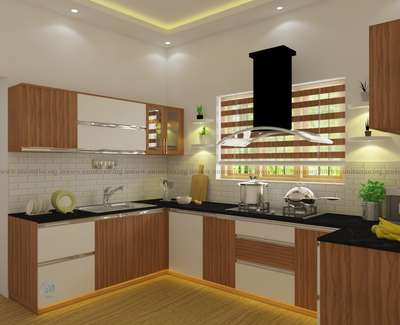 Kitchen, Lighting, Storage Designs by Interior Designer NIKHIL K SABU, Kottayam | Kolo
