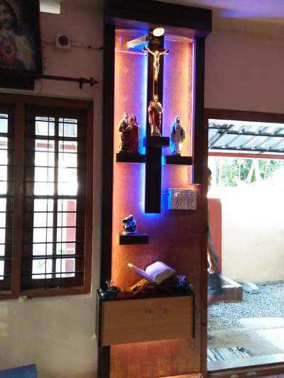 Lighting, Prayer Room, Storage Designs by Carpenter shinju SR interior, Ernakulam | Kolo