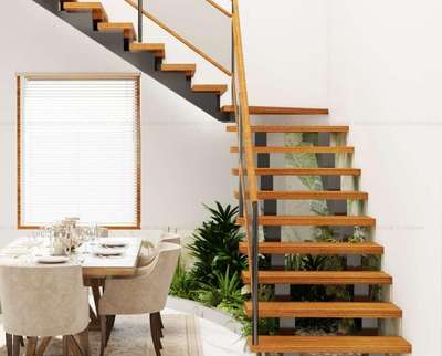 Staircase, Table, Furniture, Dining Designs by Architect Dream villa, Malappuram | Kolo