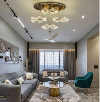 Ceiling, Living, Lighting, Furniture, Table Designs by Architect Er Gaurav Mehra, Delhi | Kolo