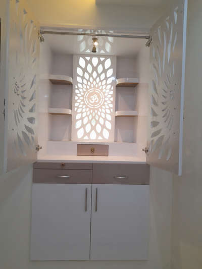 Lighting, Prayer Room, Storage Designs by Carpenter Salman  saifi , Faridabad | Kolo