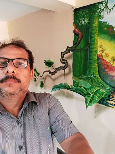 Wall Designs by Painting Works Naser Tirur, Malappuram | Kolo