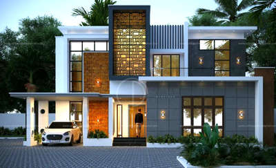 Exterior, Lighting Designs by Contractor NiceHouse  Construction, Thiruvananthapuram | Kolo