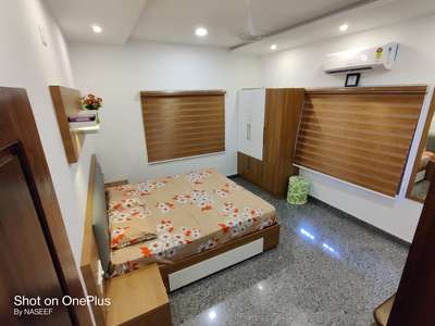 Bedroom, Furniture, Lighting, Storage, Flooring, Wall Designs by Interior Designer Mahin Lush, Idukki | Kolo