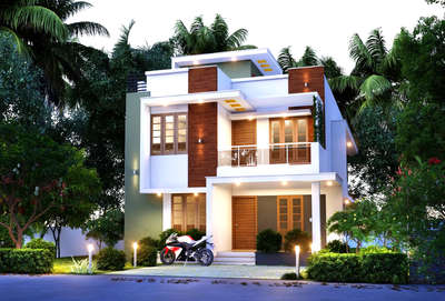Exterior, Lighting Designs by Civil Engineer Vinod Robinson, Thiruvananthapuram | Kolo