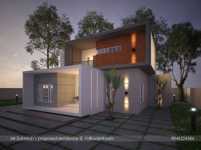 Exterior, Lighting Designs by Civil Engineer Praveen Kunnath, Malappuram | Kolo