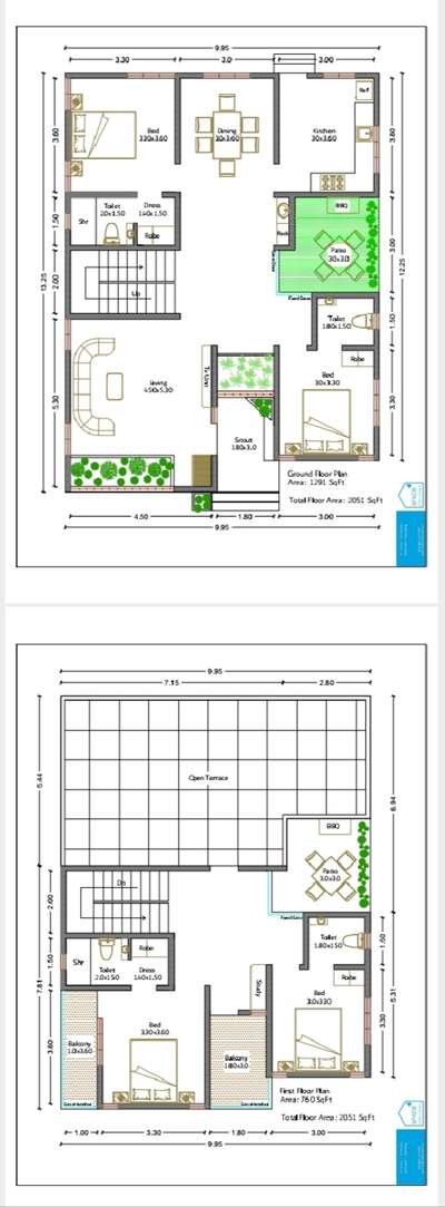 Plans Designs by Contractor SPADE Builders, Thiruvananthapuram | Kolo