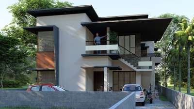 Exterior, Outdoor Designs by Civil Engineer Shaana Anish, Malappuram | Kolo