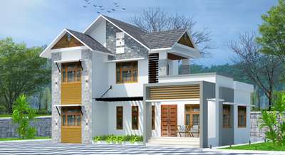Exterior Designs by Civil Engineer Sreejith Haridas, Wayanad | Kolo