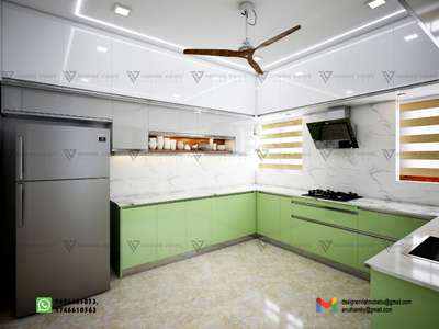 Kitchen, Storage Designs by Interior Designer Vishnu Babu, Kottayam | Kolo