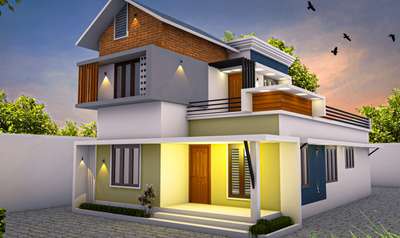 Exterior, Lighting Designs by Architect Green Archi, Malappuram | Kolo