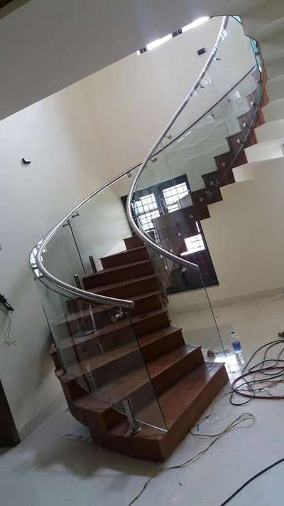 Staircase Designs by Carpenter DRco steel fabrication works, Palakkad | Kolo