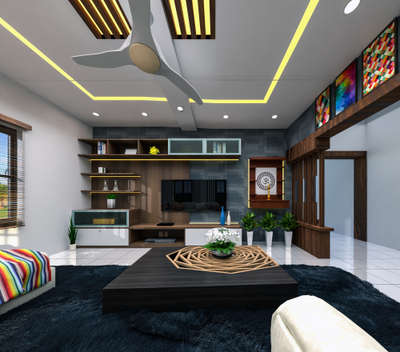 Ceiling, Furniture, Lighting, Living, Storage Designs by 3D & CAD Rahul  M M, Pathanamthitta | Kolo