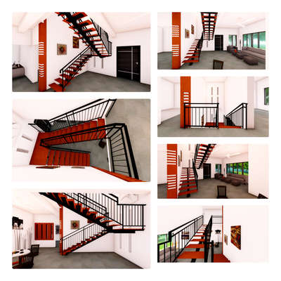Staircase Designs by Architect Nuhaim Nk, Malappuram | Kolo