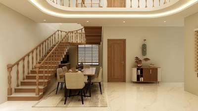 Staircase, Table, Furniture, Dining Designs by Interior Designer ibrahim badusha, Thrissur | Kolo