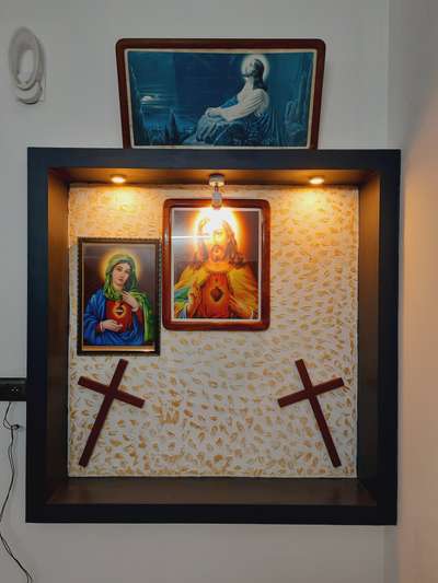 Prayer Room, Lighting, Storage Designs by Civil Engineer Nest Builders, Ernakulam | Kolo