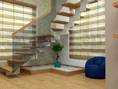 Staircase, Home Decor Designs by Civil Engineer Hazeem Skyway, Alappuzha | Kolo