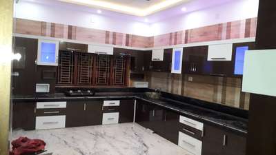 Kitchen, Storage, Window, Lighting Designs by Building Supplies LIBA INTERIOR DECOR, Kannur | Kolo