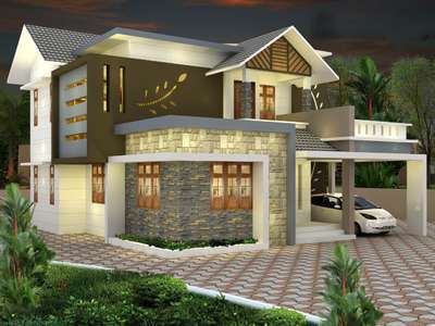 Exterior, Lighting Designs by Contractor Edon  Builders , Kozhikode | Kolo