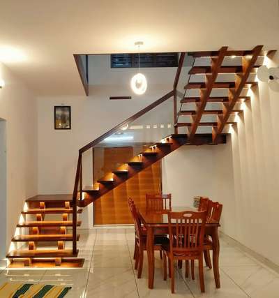 Dining, Staircase Designs by Contractor jayadevan parayil, Kottayam | Kolo