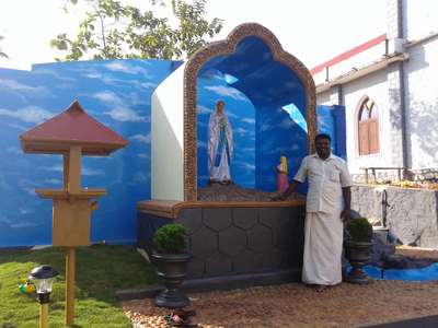 Prayer Room, Outdoor Designs by Civil Engineer SUNU BHASKARAN, Pathanamthitta | Kolo