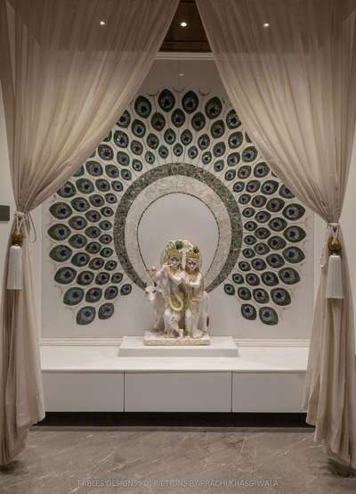 Prayer Room, Storage Designs by Building Supplies S K inlay marble work, Delhi | Kolo