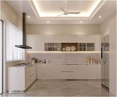 Ceiling, Kitchen, Lighting, Storage Designs by Civil Engineer BharaT Contractor, Jhajjar | Kolo