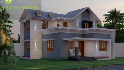 Exterior, Lighting Designs by Contractor Orbit  Homes, Thrissur | Kolo