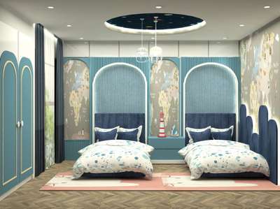 Ceiling, Furniture, Storage, Bedroom, Wall Designs by Interior Designer AKANKSHA SHARMA, Gautam Buddh Nagar | Kolo