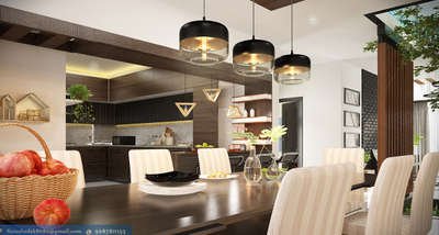 Kitchen, Dining, Lighting Designs by Interior Designer Ramshad Rk, Kozhikode | Kolo