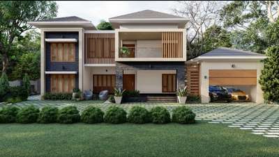Exterior, Outdoor Designs by Architect basith  bin  sayid, Kozhikode | Kolo