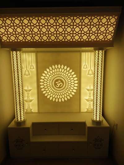 Lighting, Prayer Room, Storage Designs by Contractor Deepak Chaurasiya, Ghaziabad | Kolo