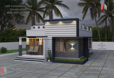 Exterior, Lighting Designs by Contractor L And  N CONSULTANCY  CONSTRUCTION, Pathanamthitta | Kolo