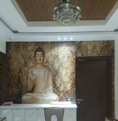 Lighting, Prayer Room, Storage, Wall, Ceiling Designs by Interior Designer creative wall  designs, Delhi | Kolo