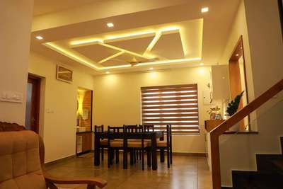 Ceiling, Furniture, Dining, Lighting, Table Designs by Contractor Royal Trend, Thrissur | Kolo