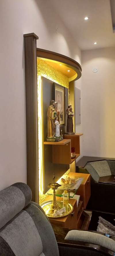 Lighting, Prayer Room, Storage Designs by Interior Designer Sivadasan  Kaikkottil , Thiruvananthapuram | Kolo