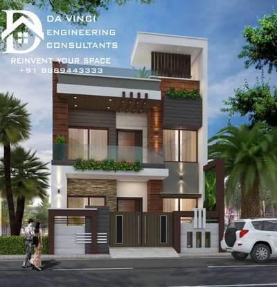 Exterior Designs by 3D & CAD Da Vinci House ELEVATION  INTERIOR, Indore | Kolo