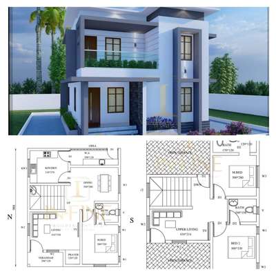 Exterior, Lighting, Plans Designs by Architect Eunice Builders  And construction , Kollam | Kolo