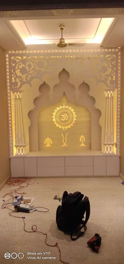 Ceiling, Lighting, Prayer Room, Storage Designs by Contractor Aryendra chauhan, Gautam Buddh Nagar | Kolo