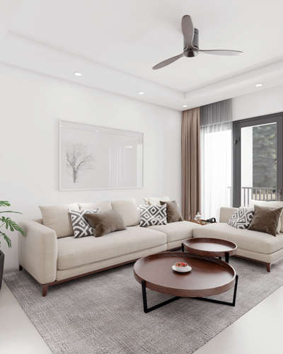 Living, Furniture, Table, Lighting, Ceiling Designs by Interior Designer Ansal Ebrahim, Idukki | Kolo