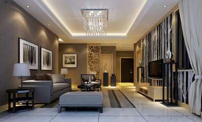 Ceiling, Furniture, Living, Lighting, Table, Storage Designs by Interior Designer Housie Interior, Jaipur | Kolo