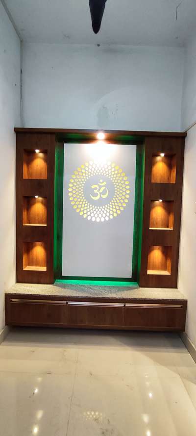 Prayer Room, Lighting, Storage Designs by Interior Designer RAS interior , Palakkad | Kolo